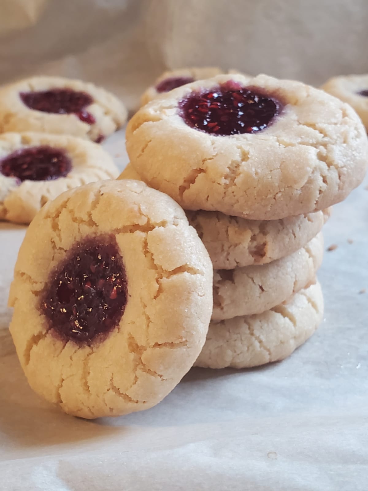 Raspberry thumbprint cookies Amber Hasan